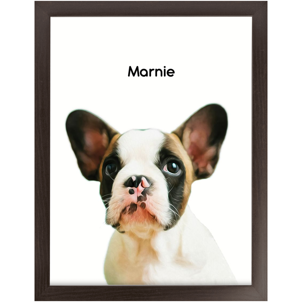 Custom Oil Painting Pet Poster with Name